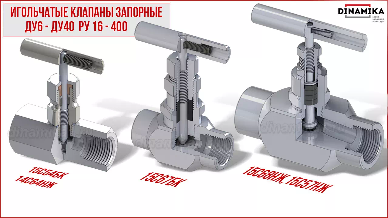 Резьбовые клапаны игольчатые муфтовые в Первоуральске